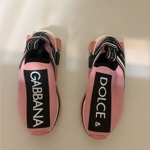 Dolce & Gabbana Women's Pink Slip-On Sneakers ; Authentic